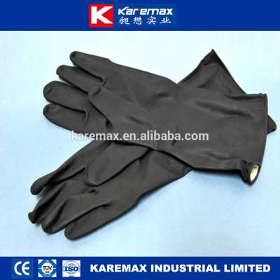 Black Heavy Duty Latex Rubber Industrial Gloves